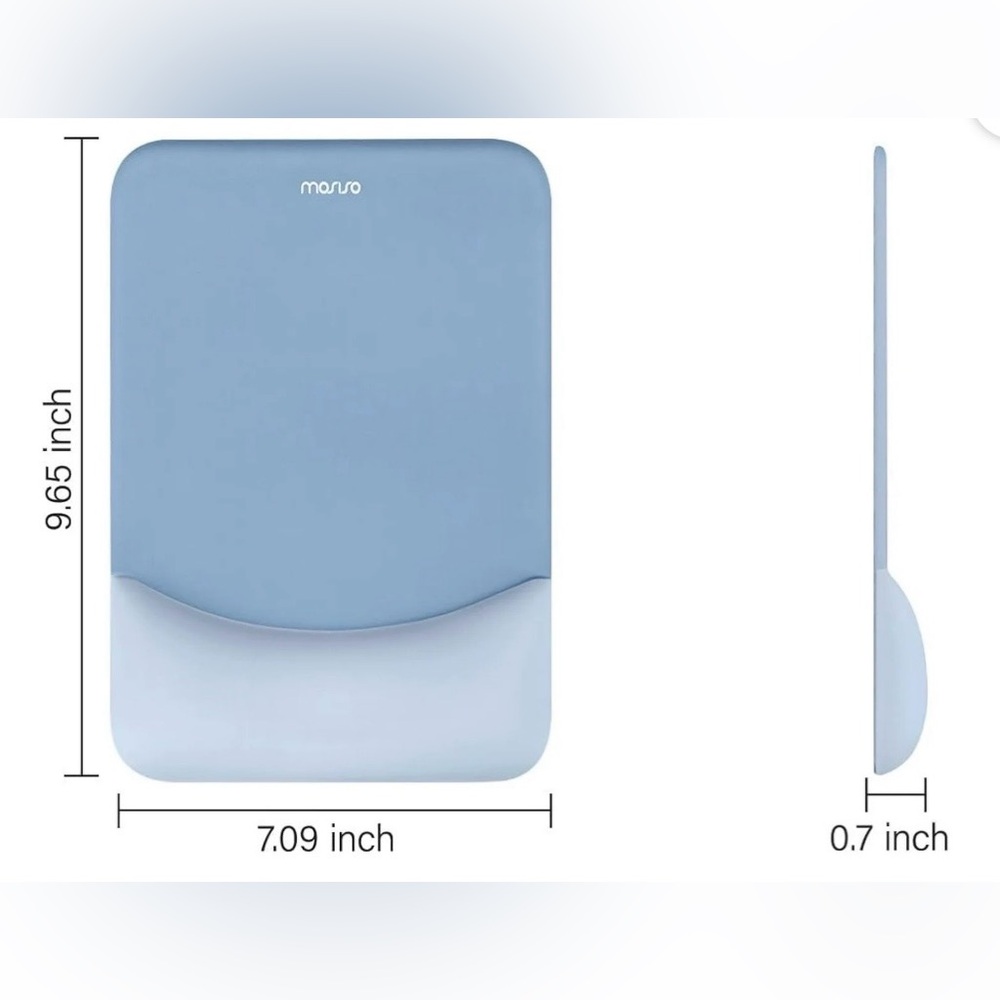 NWOT Mosiso Ergonomic Mouse Pad w/ Wrist Rest Memory Foam Mouse Mat Blue - Picture 5 of 8